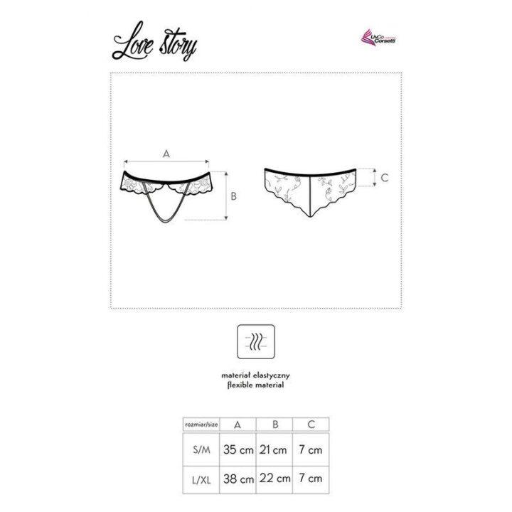 LIVCO CORSETTI FASHION - LOVE STORY LC 90679 CALCINHA SEM CROTCHLESS PRETA