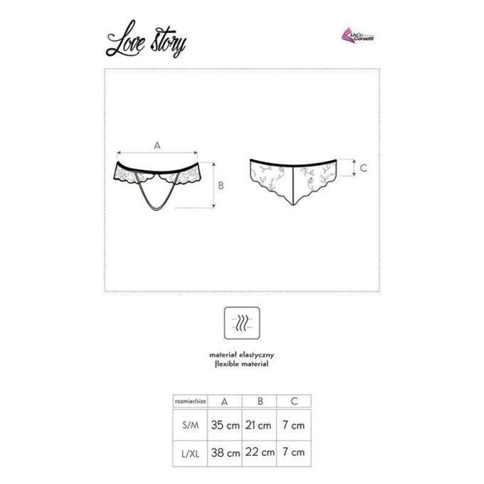 LIVCO CORSETTI FASHION - LOVE STORY LC 90679 CALA CROTCHLESS PRETA L/XL