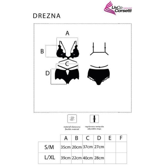 LIVCO CORSETTI FASHION - DREZNA LC 90733 BRA + CALA PRETA L/XL