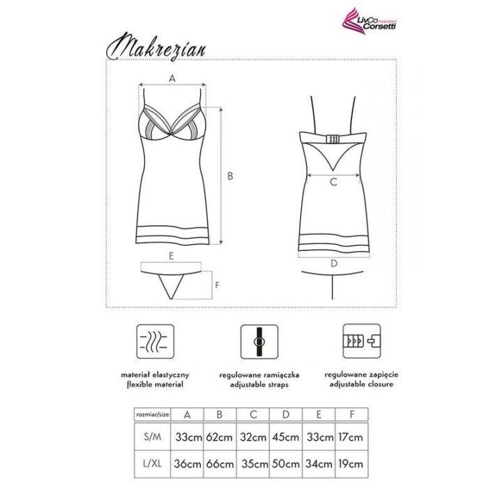 LIVCO CORSETTI FASHION - MAKREZIAN LC 90545 CAMISA + CALCINHA PRETA