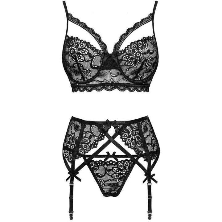 LIVCO CORSETTI FASHION - MORIDAM LC 90552 SUTI + CINTA LIGA + CALA NEGRO L/XL
