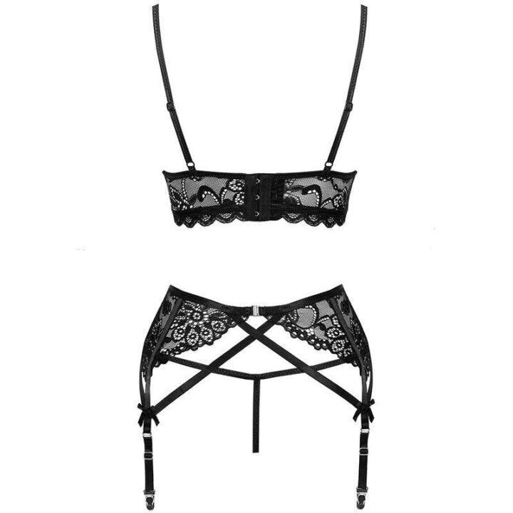 LIVCO CORSETTI FASHION - MORIDAM LC 90552 SUTI + CINTA LIGA + CALA NEGRO L/XL