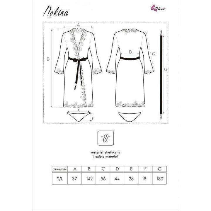 LIVCO CORSETTI FASHION - NOKINA LC XG055 VESTIDO G + CALCINHA PRETA TAMANHO ÚNICO