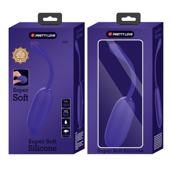 PRETTY LOVE - OVO VIBRANTE RECARREGVEL IMPERMEVEL JULIUS ROXO