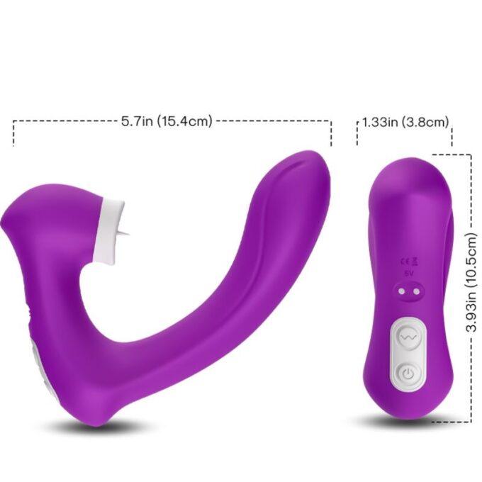 Armony - Secretkiss Licking Vibrating Clit & Vibrator Curved Purple