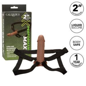 CALIFORNIA-EXOTICS-CALIFORNIA-EXOTICS-PERFORMANCE-MAXX-LIFE-LIKE-EXTENSION-WITH-HARNESS-BROWN-SKIN-1