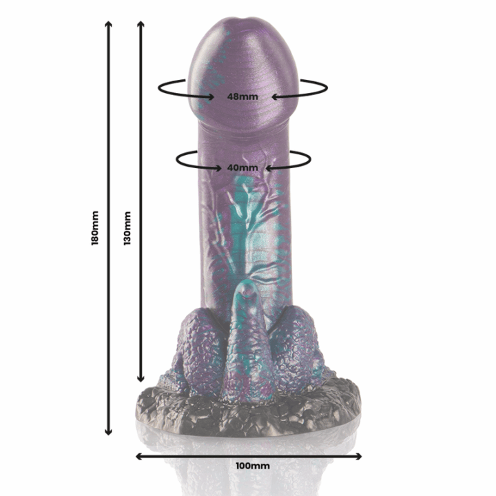 EPIC - BASILISK DILDO DUPLO ESCAMOSO PRAZER TAMANHO PEQUENO