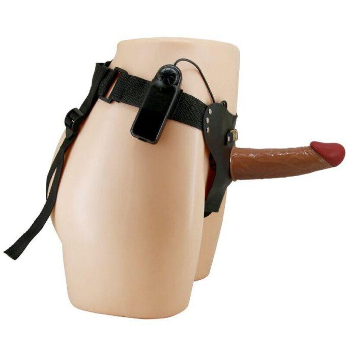 PRETTY LOVE - STARKS CUECAS DE ARNÊS DILDO VIBRAO MULTI-VELOCIDADE 17,5 CM CASTANHO CLARO