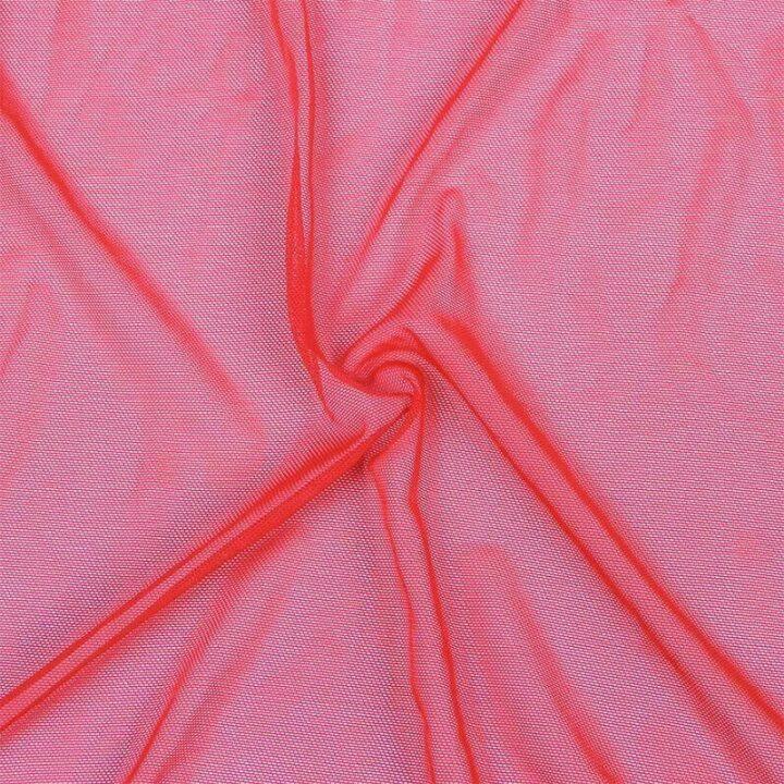 SUBBLIME - ROBE EM TECIDO TRANSPARENTE COM DETALHE DE RENDA VERMELHO L/XL