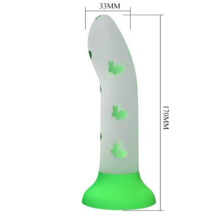 PRETTY LOVE - DILDO MĆGICO NIGHTFALL SEM VIBRAĆĆO VERDE LUMINOSO