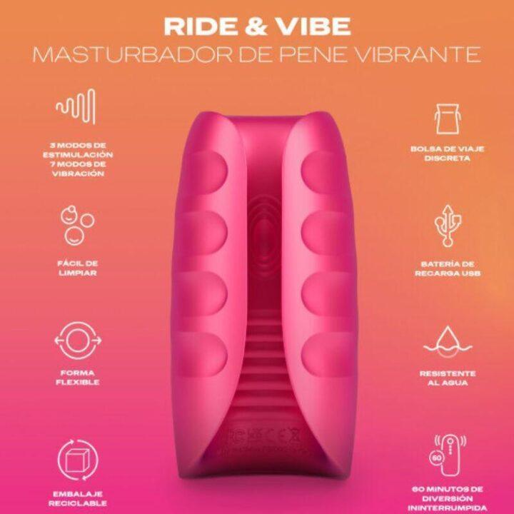MASTURBADOR VIBRADOR DUREX -TOY RIDE & VIBE