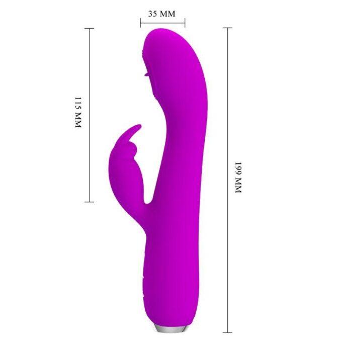 PRETTY LOVE - RACHEL VIBRADOR RECARREGÁVEL COM VENTOSA ROXA