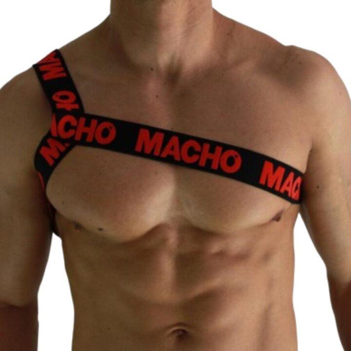 MACHO - ARNÊS ROMANO VERMELHO S/M