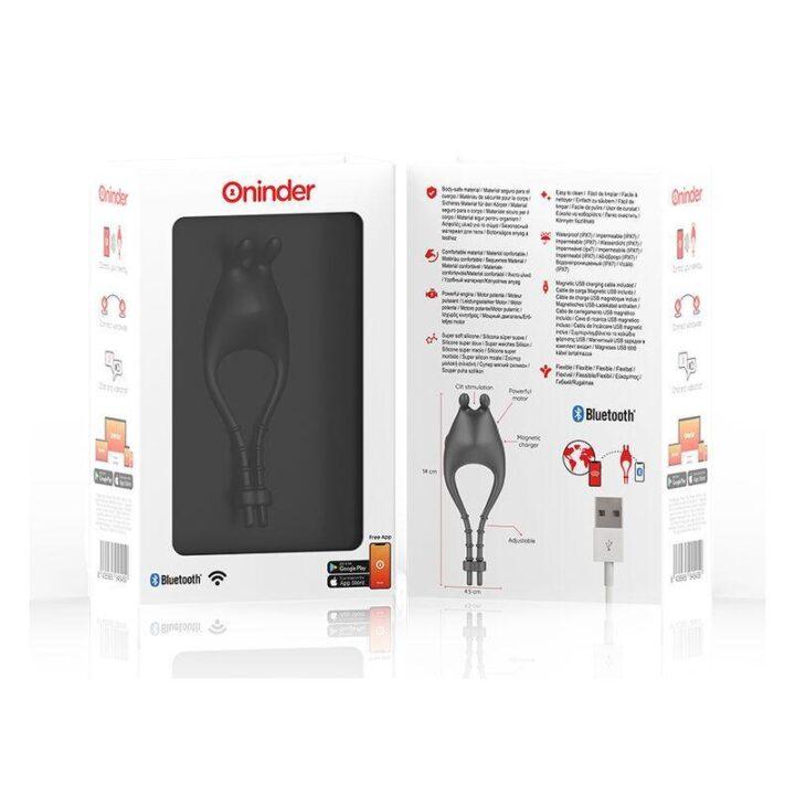 ONINDER - ANEL VIBRADOR AJUSTÁVEL RECARREGÁVEL PAMPA COM ESTIMULADOR DE CLITÓRIS 10 VELOCIDADES - APLICATIVO GRATUITO