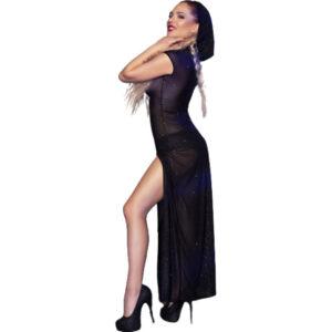CHILIROSE-DRESSES-CHILIROSE-CR-4685-LONG-DRESS-WITH-HOOD-BLACK-M-1