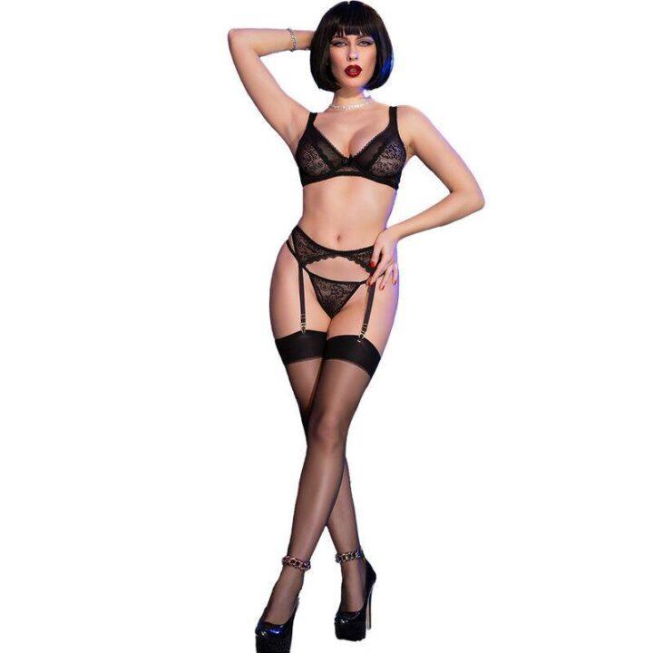 CHILIROSE - CR 4692 CONJUNTO QUATRO PEÇAS PRETO S