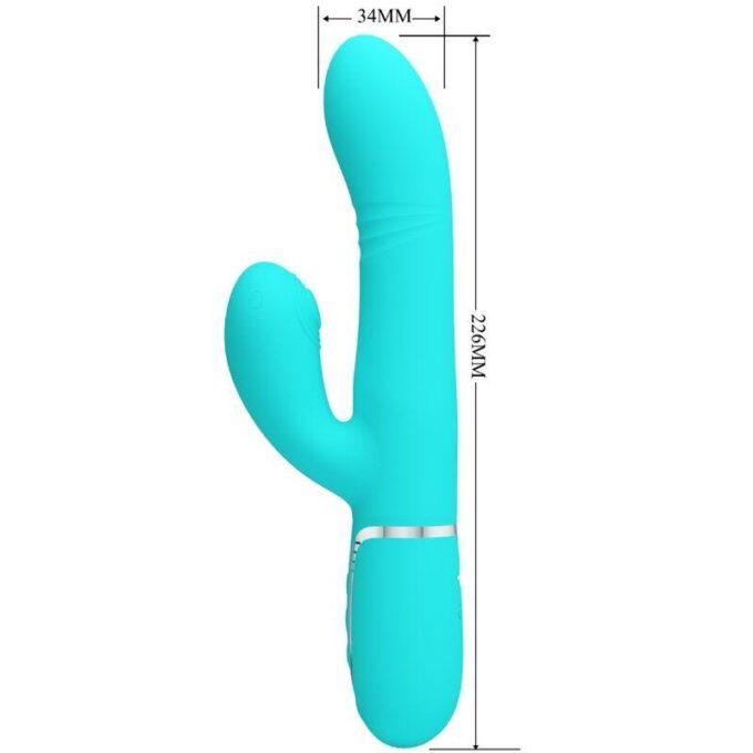 PRETTY LOVE - VIBRADOR MULTIFUNÇÃO G-SPOT AQUA VERDE