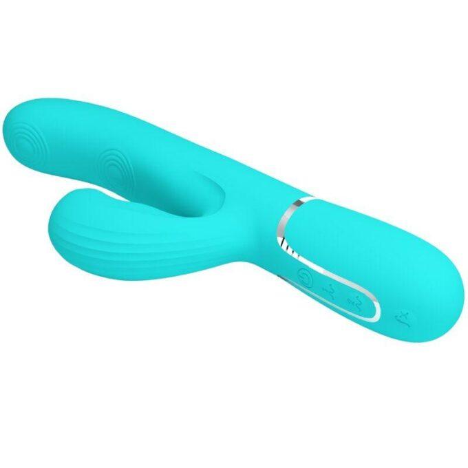 PRETTY LOVE - PERLITA MULTIFUNO 3 EM 1 VIBRADOR G-SPOT AQUA VERDE