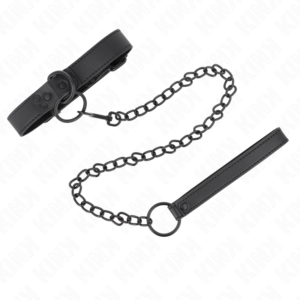 KINK-KINK-COLLAR-WITH-DARK-LEASH-65-CM-ADJUSTABLE-37-54-CM-X-3-CM-1