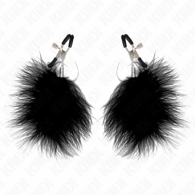 KINK - GRAMPO DE PENA PARA BICOS PRETO 7 CM