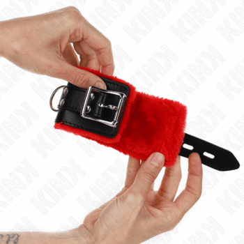 KINK-KINK-FUR-LINED-WRIST-RESTRAINTS-WITH-SQUARE-HOLES-RED-AND-BLACK-BELT-ADJUSTABLE-17-29-CM-X-6-CM-1