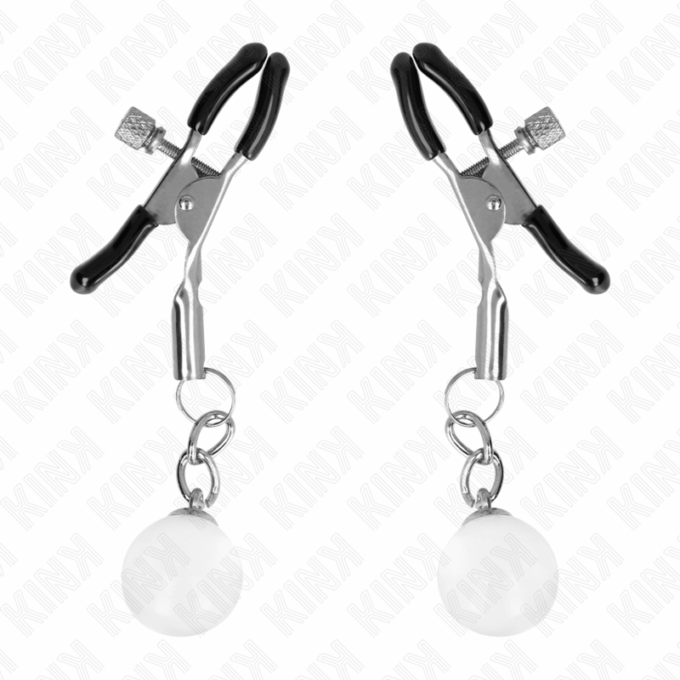 KINK - GRAMPOS DE BICO DE VIDRO PRATA 6 CM