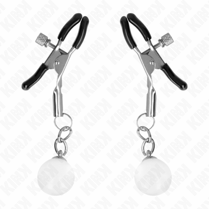 KINK - GRAMPOS DE BICO DE VIDRO PRATA 6 CM