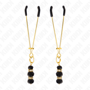 KINK-KINK-GOLD-THIN-NIPPLE-CLAMPS-WITH-3-BLACK-GLASS-BEADS-7-CM-1