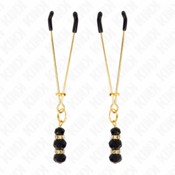 KINK-KINK-GOLD-THIN-NIPPLE-CLAMPS-WITH-3-BLACK-GLASS-BEADS-7-CM-1