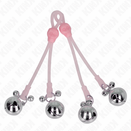 KINK-KINK-LUMINOUS-SKULL-NIPPLE-CLAMPS-WITH-RING-BELLS-ADJUSTABLE-PINK-SILVER-1
