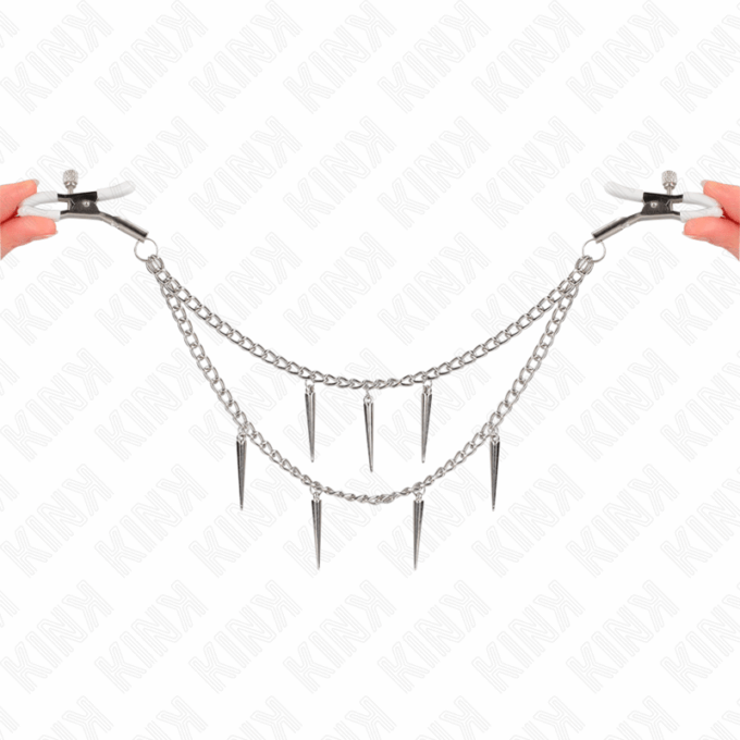 KINK - PINÇAS PARA BICOS COM CORRENTES DE PONTOS 30 CM