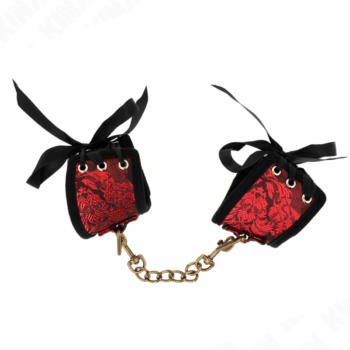 KINK-KINK-SCANDAL-WRIST-RESTRAINTS-RED-BLACK-LACE-DETAILS-24.5-CM-X-6.5-CM-1