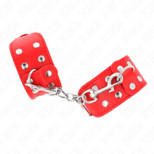 KINK-KINK-WRISTBANDS-WITH-DOUBLE-LINE-OF-ADJUSTABLE-STUDS-RED-1