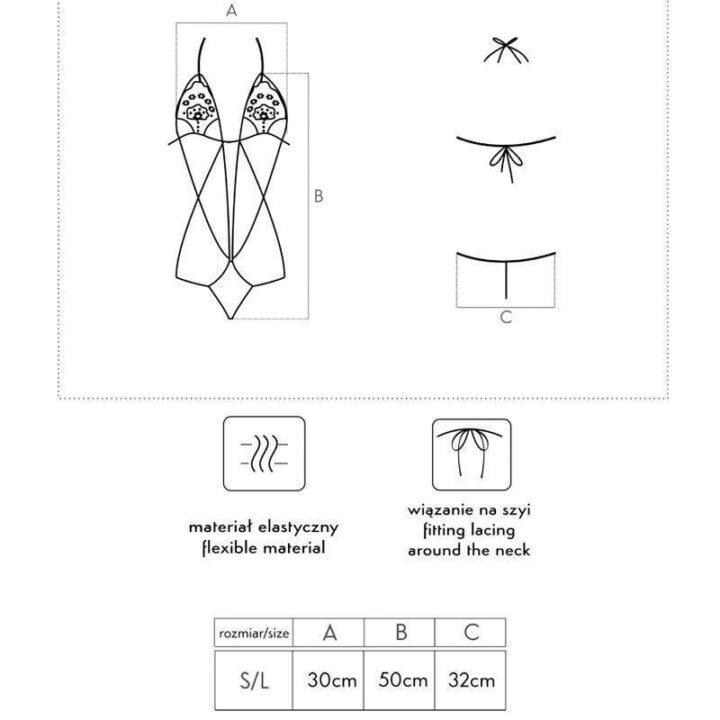 LIVCO CORSETTI FASHION - LUISINA LC 20217 BODY PRETO TAMANHO ÚNICO