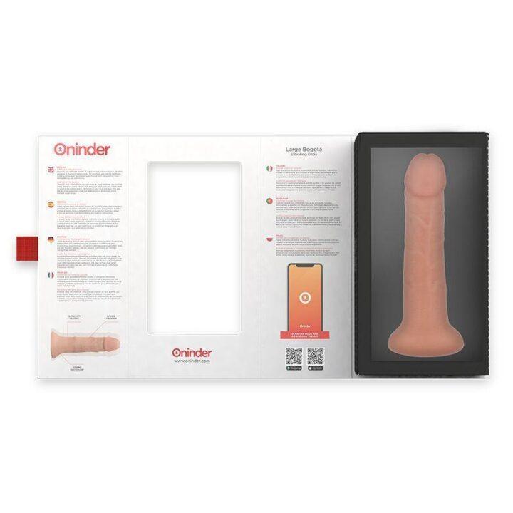 ONINDER - GRANDE VIBRADOR BOGOTÁ DILDO 9 VELOCIDADES NATURAL 22 CM -O- 4,5 CM - APLICATIVO GRATUITO