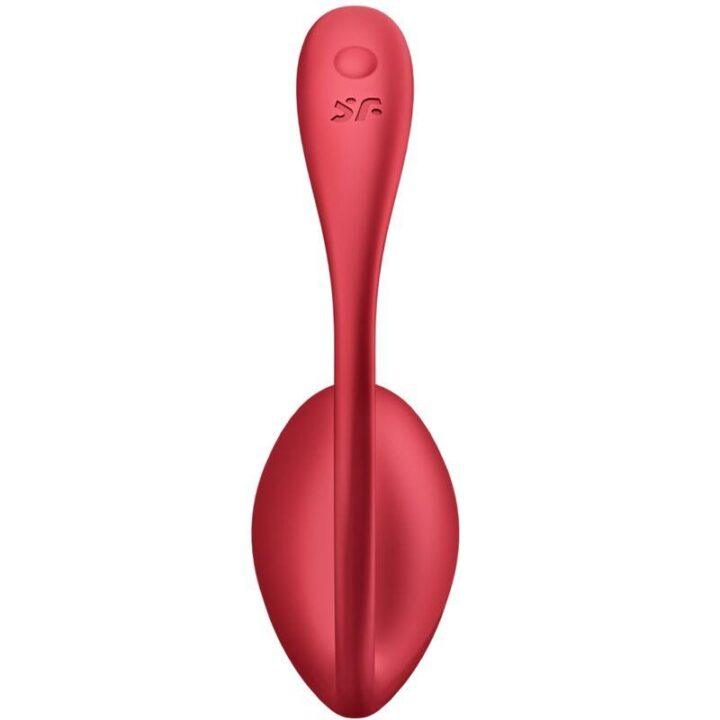SATISFYER - SHINY PETAL ESTIMULADOR DE CONTROLE REMOTO G POINT VERMELHO APLICATIVO GRATUITO