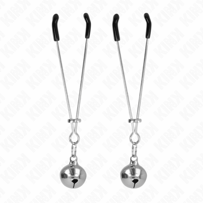 KINK - PINÇAS DE BINO FINAS PRATA 7 CM