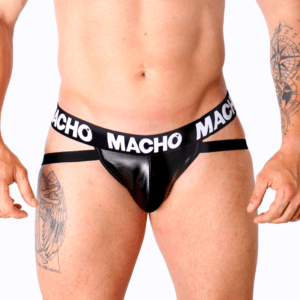 MACHO - MX25NC JOCK COURO PRETO M