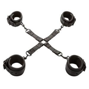 CALEXOTICS-CALEXOTICS-NOCTURNAL-HOG-TIE-CONNECTOR-CUERO-AJUSTABLE-BLACK-1