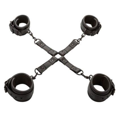 CALEXOTICS-CALEXOTICS-NOCTURNAL-HOG-TIE-CONNECTOR-CUERO-AJUSTABLE-BLACK-1