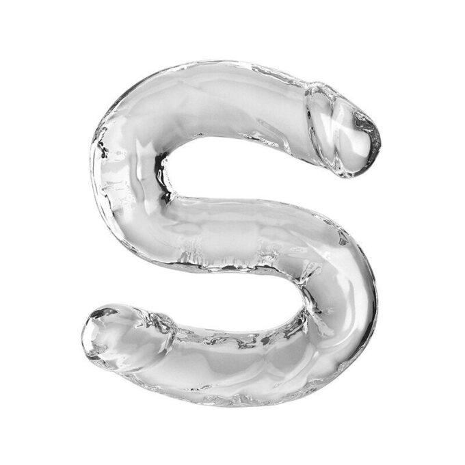 KING COCK - DOUBLE TROUBLE DILDO DUPLO 46 CM TRANSPARENTE