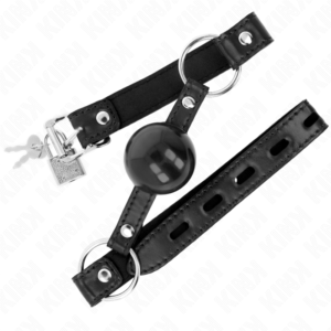 KINK-COLLAR-GAG-KINK-BLACK-TPE-BALL-4-CM-GAG-60-x-2-CM-1
