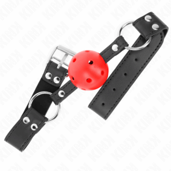 KINK-COLLAR-GAG-KINK-BREATHABLE-BALL-4-CM-GAG-WITH-DOUBLE-RIVET-LEATHER-62.5-x-2.5-CM-ADJUSTABLE-42-58-CM-1