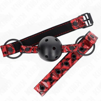 KINK-COLLAR-GAG-KINK-DIAMOND-PATTERN-BALL-4.5-CM-GAG-MODEL-2-64.5-CM-ADJUSTABLE-42-60-CM-1