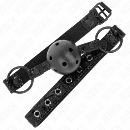 KINK-COLLAR-GAG-KINK-DIAMOND-PATTERN-BALL-4.5-CM-GAG-MODEL-3-64.5-CM-ADJUSTABLE-42-60-CM-1