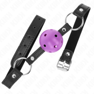 KINK-COLLAR-GAG-KINK-HOLLOW-HARD-PURPLE-BALL-4.5-CM-GAG-63.5-X-2-CM-1