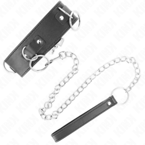 KINK-COLLAR-GAG-KINK-NECKLACE-WITH-LEASH-65-CM-3-RING-MODEL-2-ADJUSTABLE-36-43-CM-X-5-CM-3