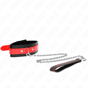 KINK-COLLAR-GAG-KINK-NECKLACE-WITH-RED-STRAP-65-CM-AJUSTABLE-36-43-CM-X-5-CM-1