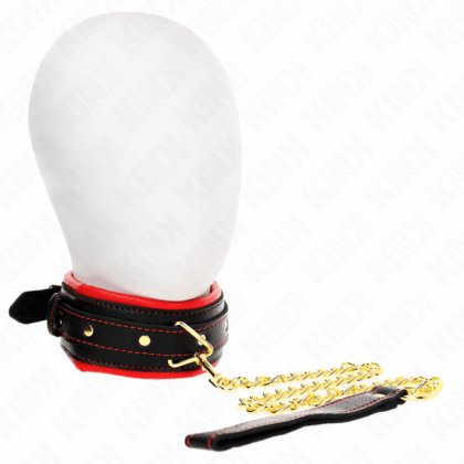 KINK-COLLAR-GAG-KINK-NECKLACE-WITH-SPONGE-IMITATION-LEATHER-STRAP-MODEL-2-ADJUSTABLE-37-54-CM-X-3-CM-1