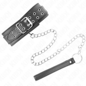 KINK-COLLAR-GAG-KINK-NECKLACE-WITH-STRAP-65-CM-SILVER-BUCKLES-ADJUSTABLE-33-46-CM-X-5.5-CM-4